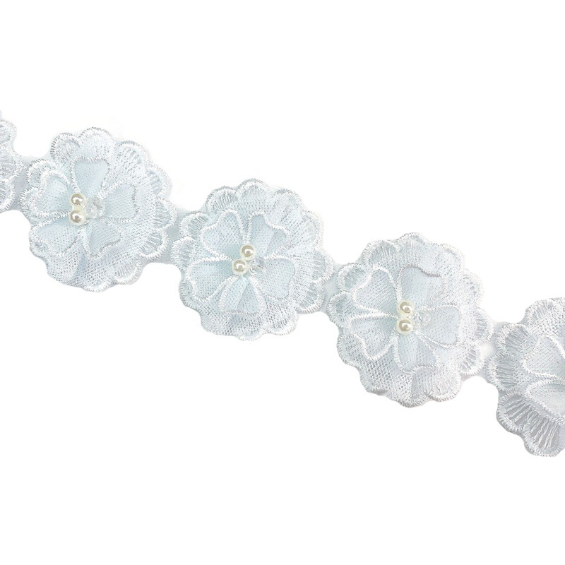 Good things to buy new lace nail chiffon three-dimensional flowers DIY clothing accessories plum blossom fabric lace