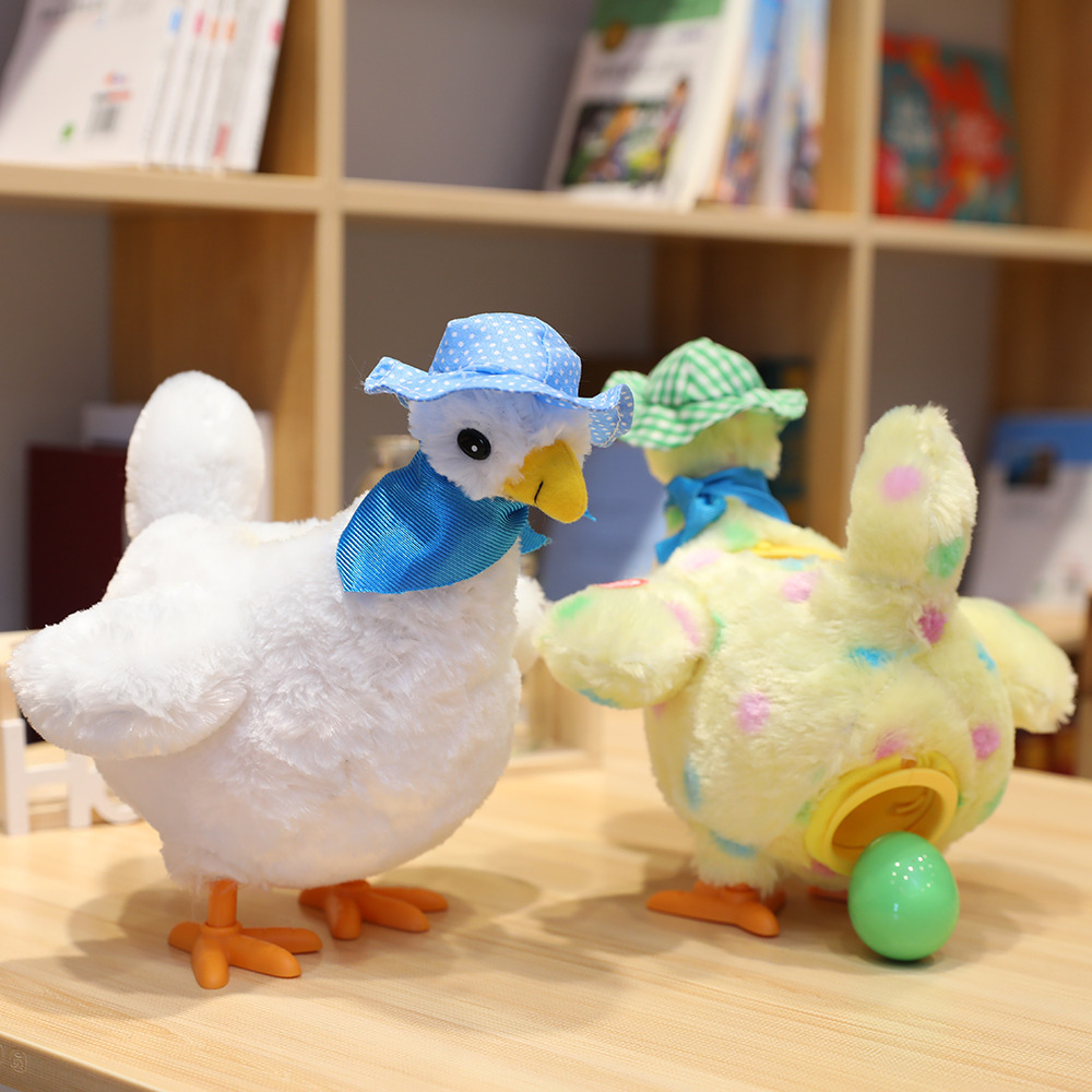 Picture of New laying hen doll decompression toy laying hen electric toy funny sand carving singing can be sent on behalf