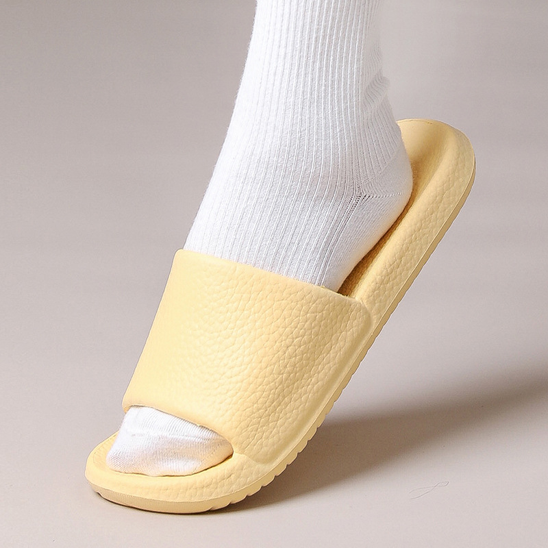Advanced Sense Mute Leather Sandals and Slippers Summer New Indoor Bathroom Bath Home Non-slip Eva Slippers