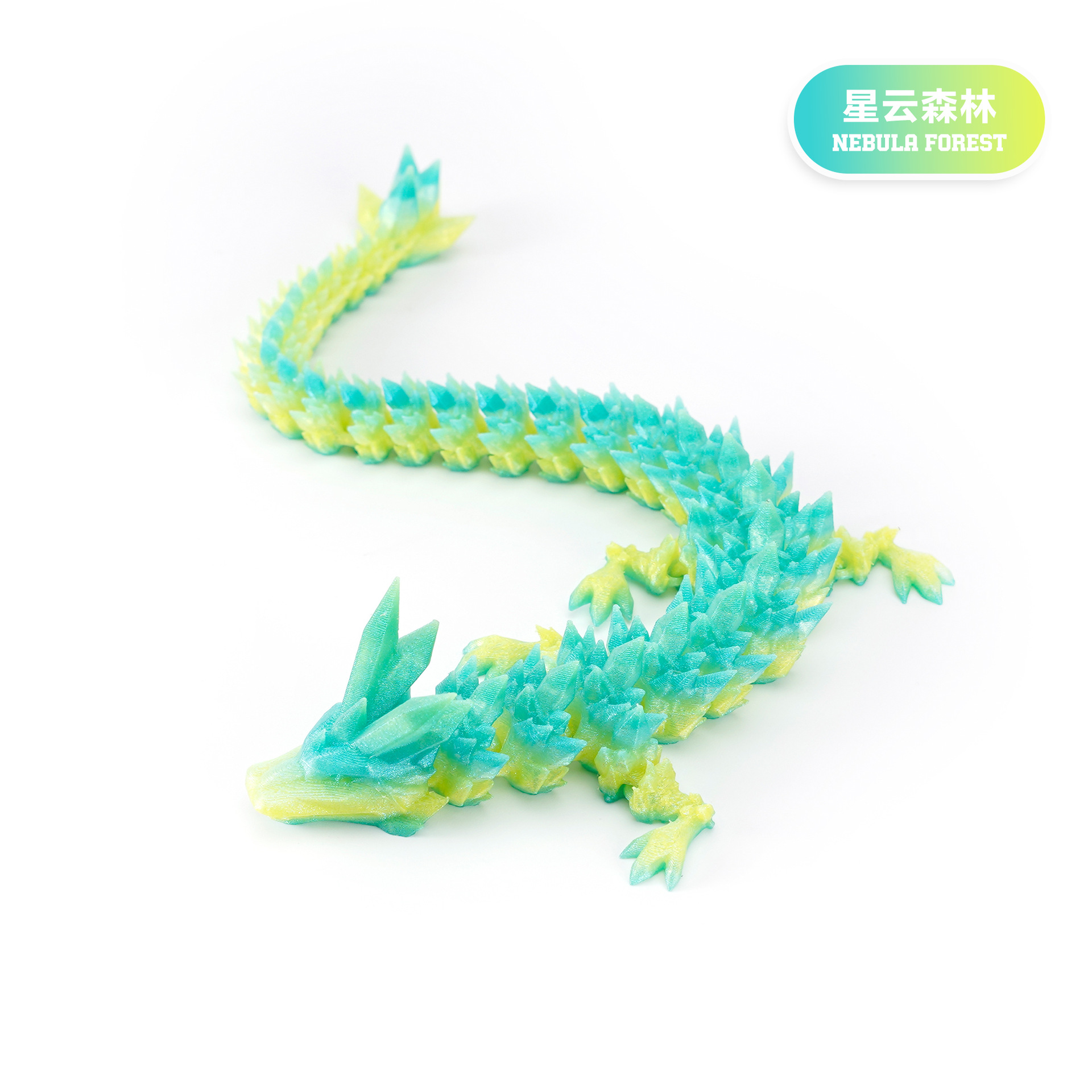 Picture of 3D printing cross-border hot selling ornaments joint movable Crystal Gem dragon ornaments hand-made suit dragon decoration