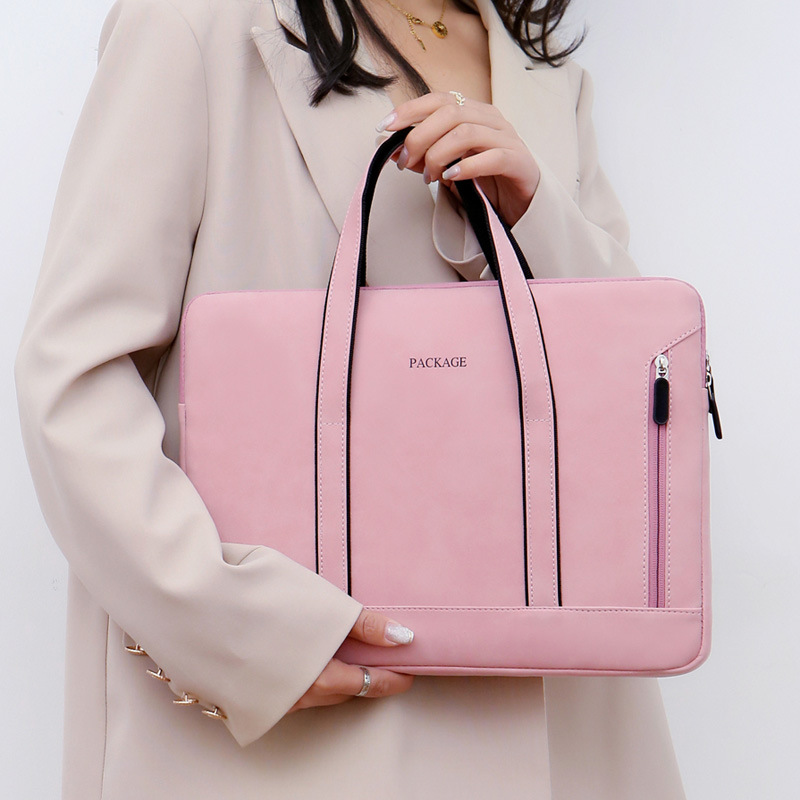Business Briefcase Men's Large Capacity Document Bag Printing Waterproof Women's Document Bag Handbag Canvas Tote Bag