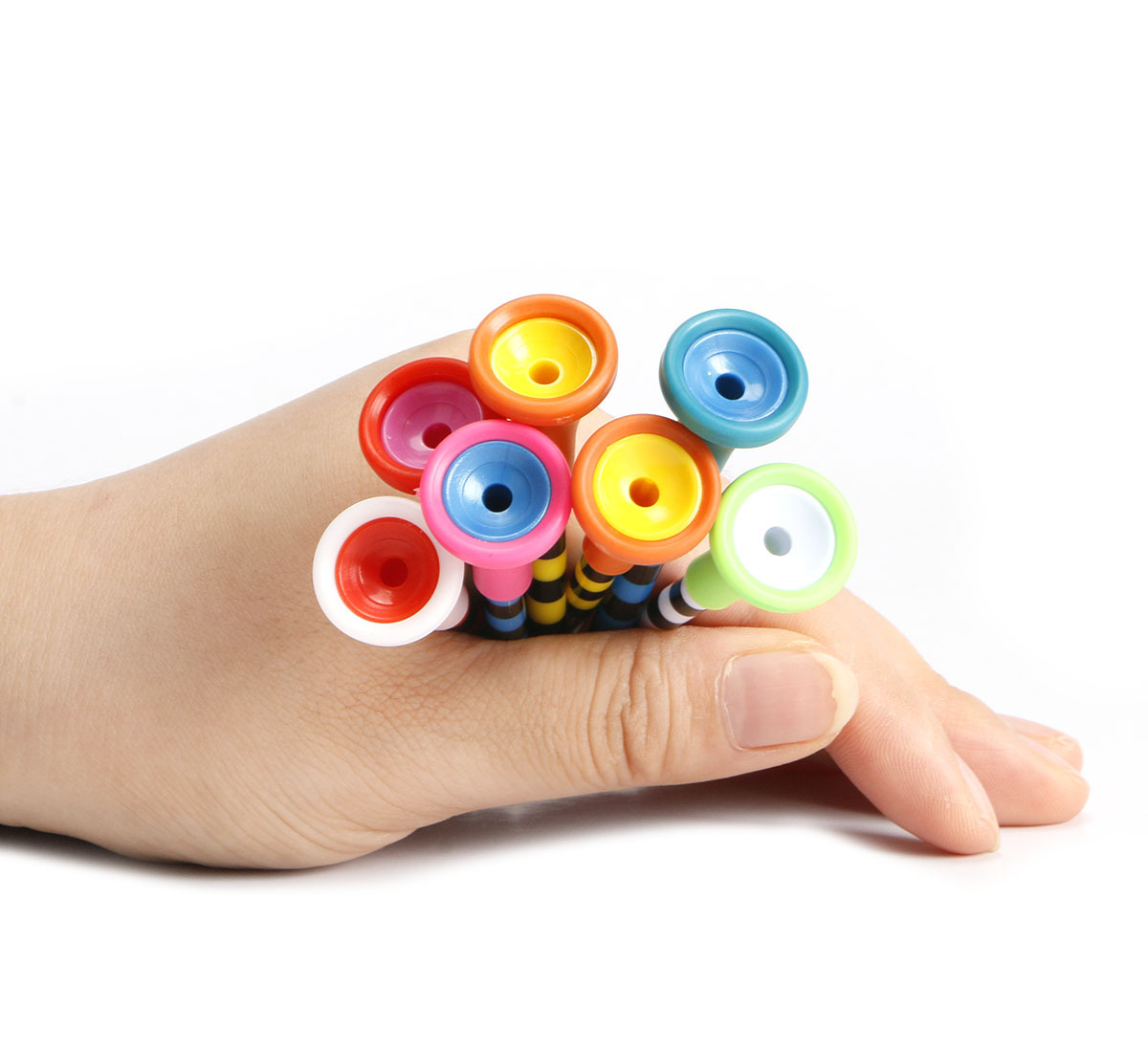Picture of New golf nails soft rubber sleeve striped ball nails long and short ball tee color ball tee tee tee tee socket hot sale