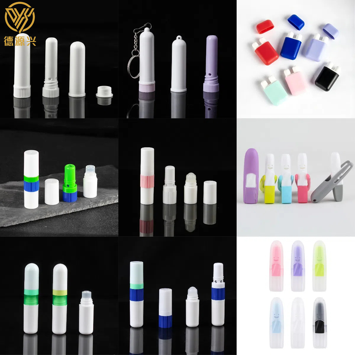 in stock Nasal Tube Wrap Material Thai Smiley Nasal Tube with Eight Immortals Daub Dual-purpose Nasal Suction Double-hole Nasal Tube with Cotton Core