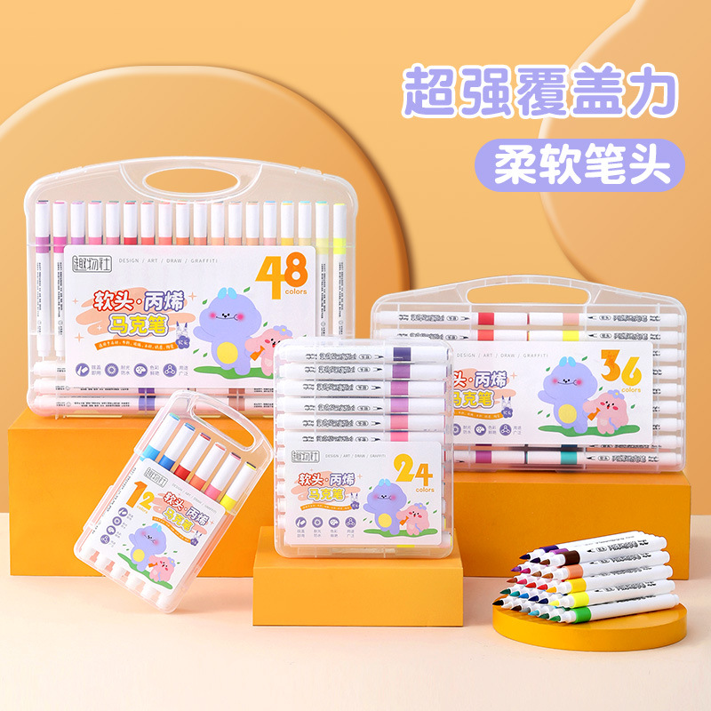 Soft Head acrylic marker color graffiti Journal marker water-based paint pen diy painting marker wholesale