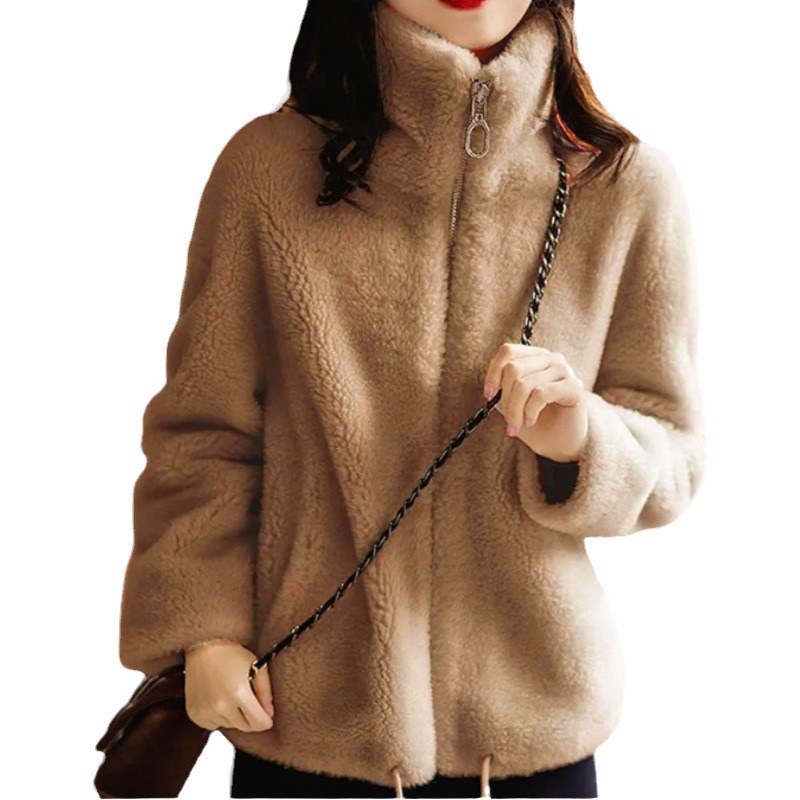Picture of Coral Velvet Zipper Sweatshirt for Women Fleece-Lined Thickeneded Autumn and Winter 2025 New Trendy Ins Double-Sided Velvet Warm Turtleneck Jacket