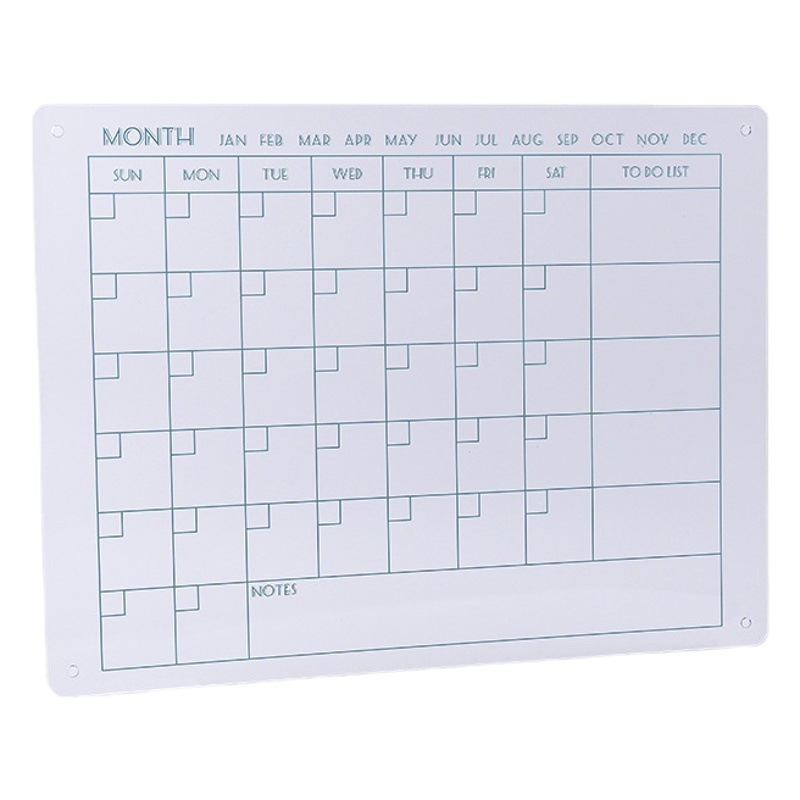 Amazon Hot Selling Refrigerator Stickers Magnetic Board Calendar Weekly Calendar Board Acrylic Dry Wipe Board Writing Board