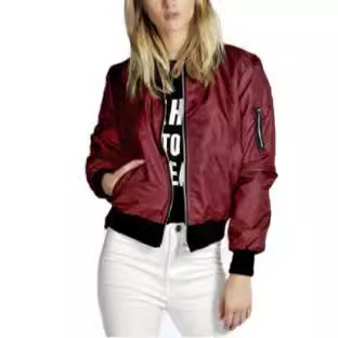 Picture of ebay AliExpress Explosions European and American Autumn and Winter New Solid Color Short Fashion Zipper Jacket