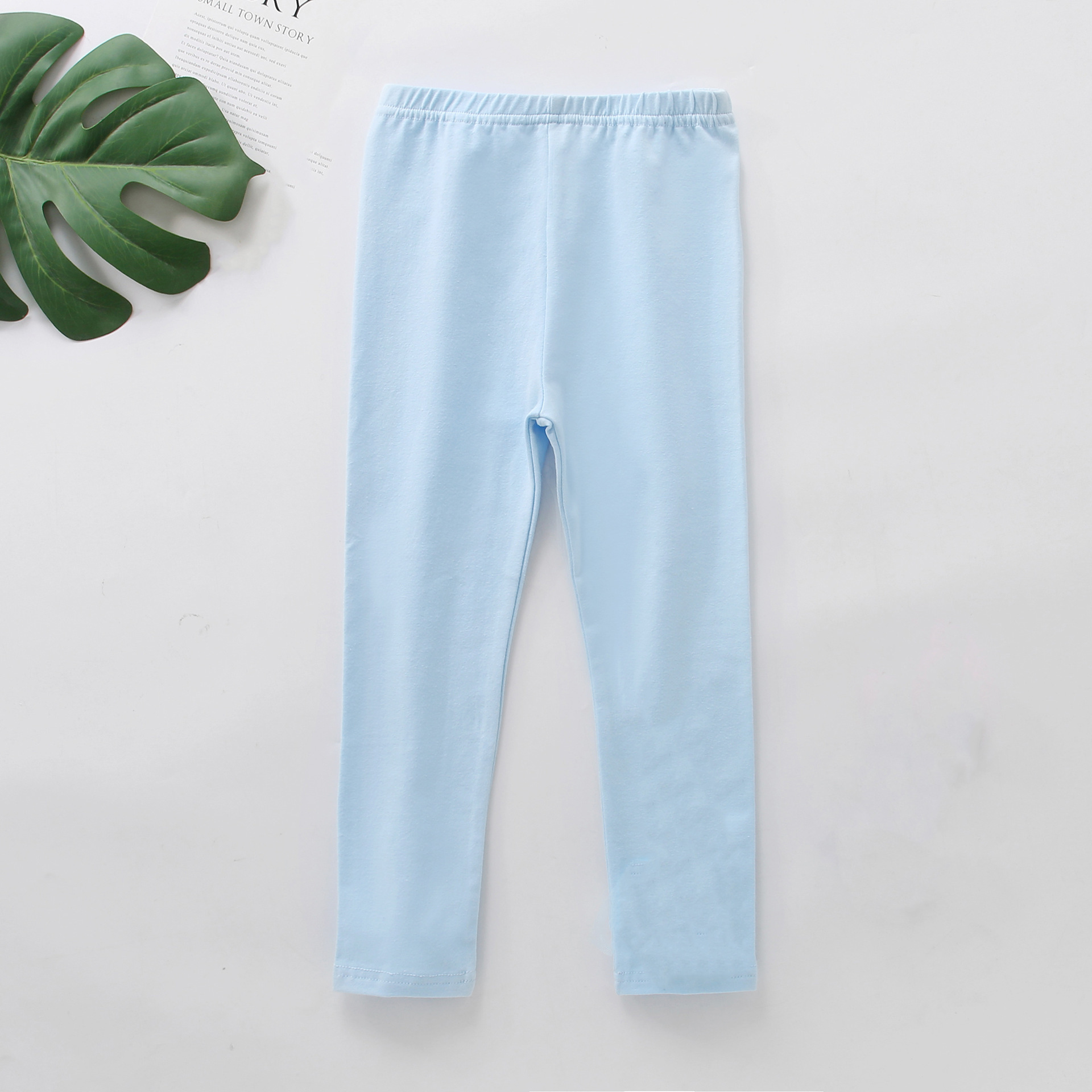 Picture of Girls Leggings Spring and Autumn Thin White Outer Wear Children's Women's Black Autumn Cotton Grey Baby Thick Long Pants