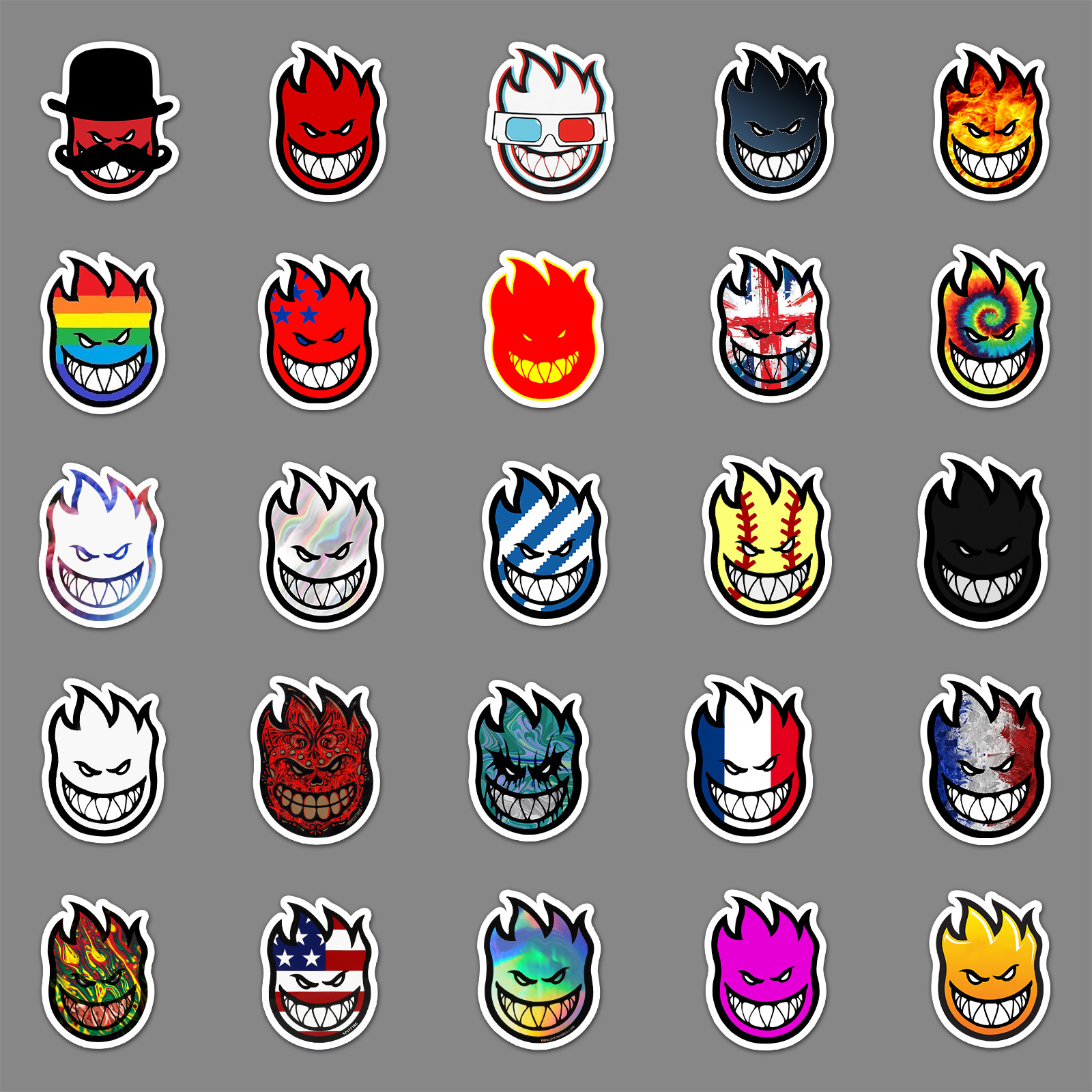 Picture of 50 small fire graffiti stickers personalized cross-border cool tide brand DIY skateboard cup luggage stickers wholesale