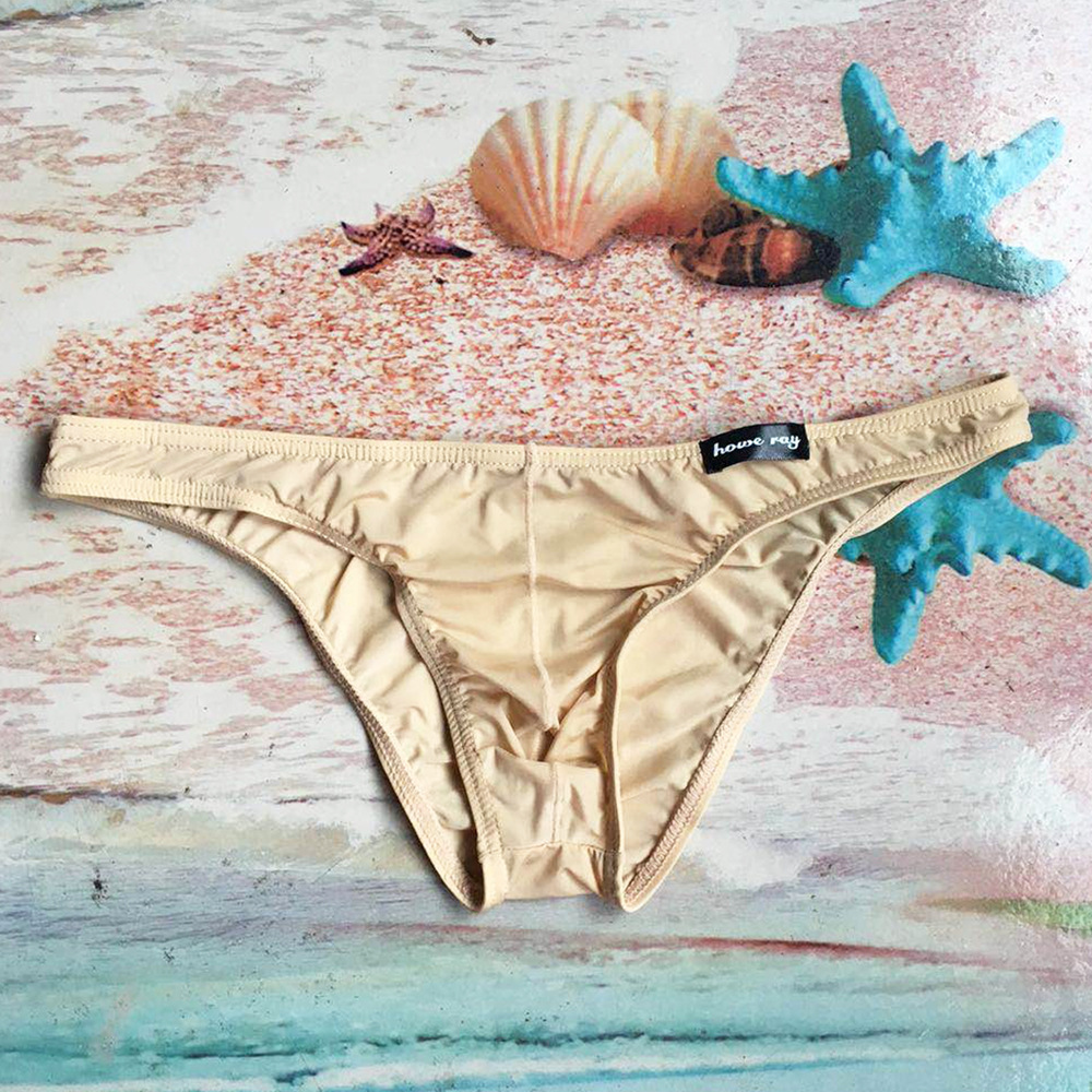 Picture of 4 yards ice silk men's breathable men's briefs ultra-thin ice silk sexy half hip sexy boys underwear B304