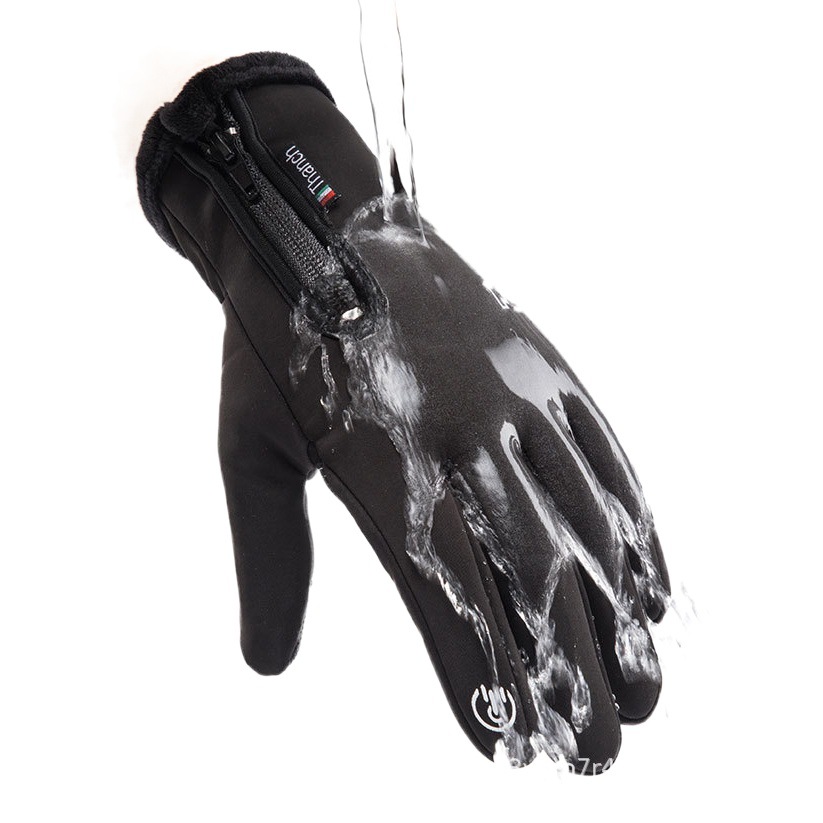 Cycling Gloves for Men in Winter, Non-Slip, Waterproof, Fleece-Lined, Warm, Suitable for Outdoor Sports, Riding Electric Bikes, Touchscreen Compatible, Skiing, and Cold Protection