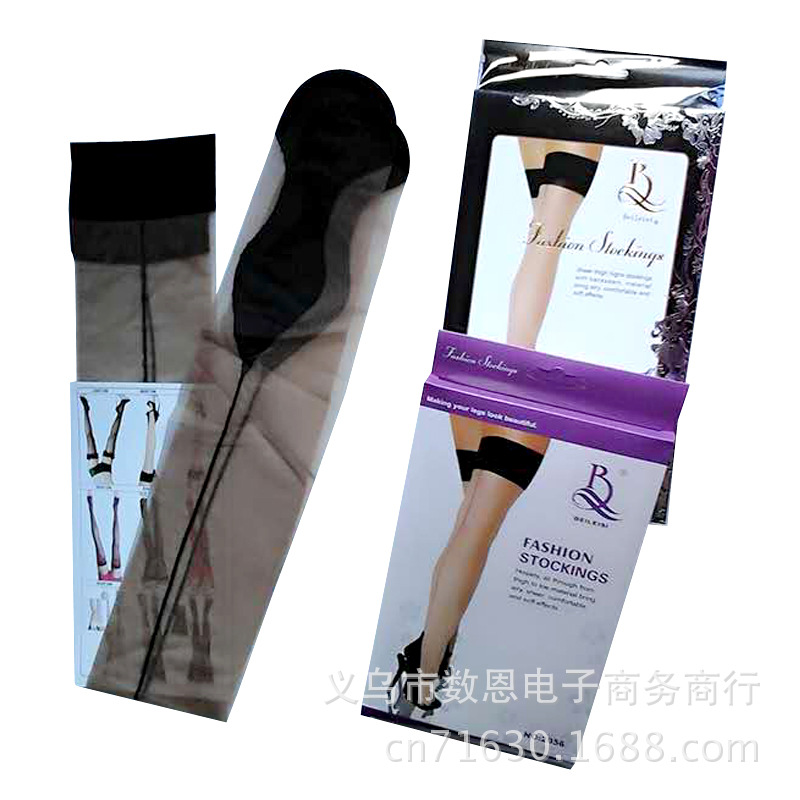 Picture of BEILEISI sexy stockings 2056 ultra wide side after vertical line stockings thin high socks wholesale