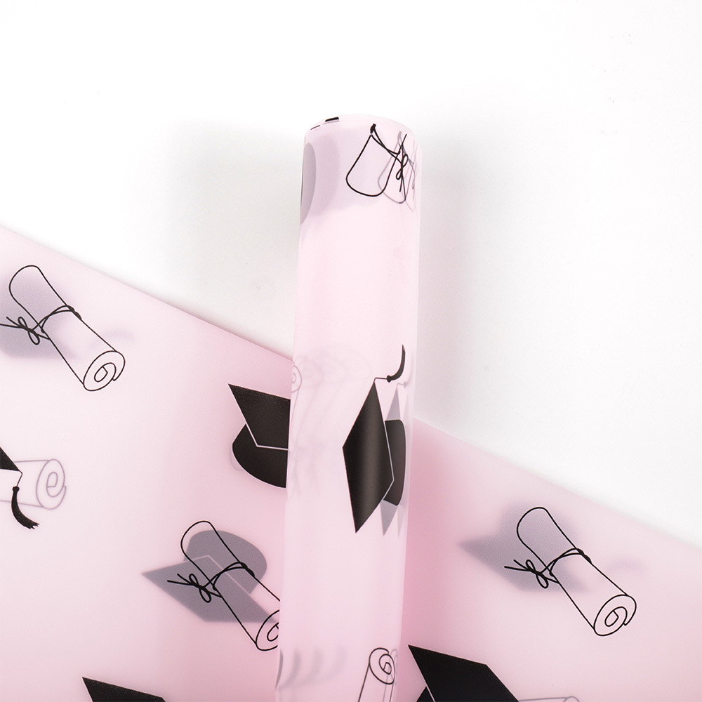 Picture of Factory wholesale graduation season waterproof bow book flower wrapping paper college entrance examination bachelor hat bouquet wrapping paper