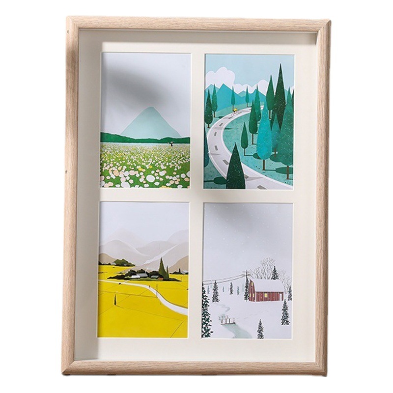 Nordic Creative Photo Frame Stereo Hollow Combination 6-inch 2-3-even 4-link Studio Children's Picture Frame Wall Wholesale