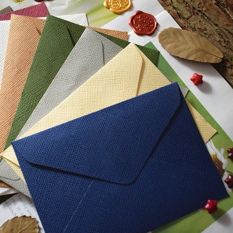 Picture of Linen Letter Paper Set, Retro Style Love Letter Invitation, High-End Business Invitation Postcard, Fire Paint Envelope Bag