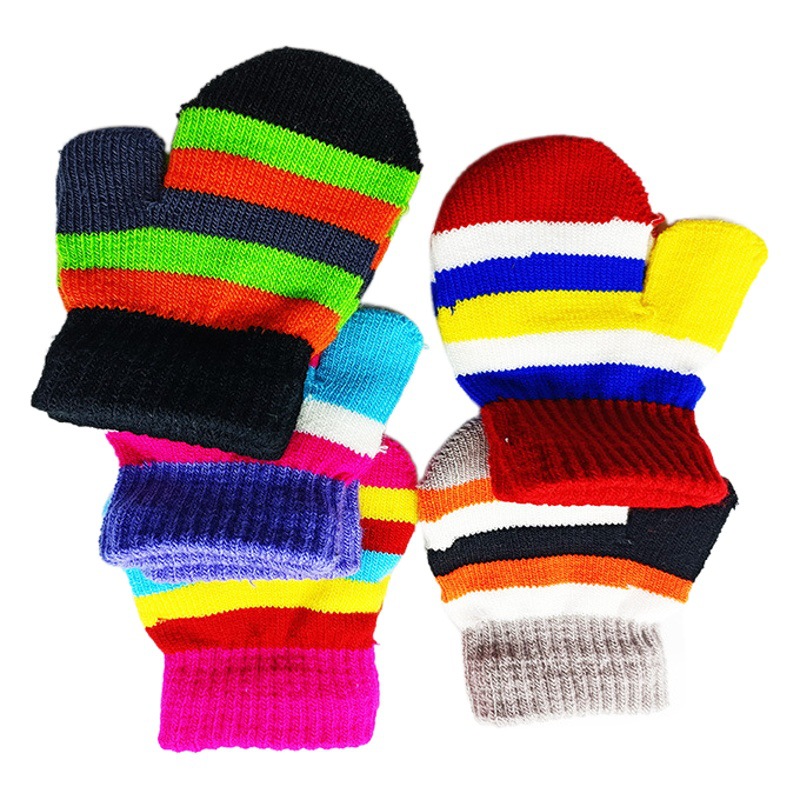 Factory foreign trade children's children's woven bag play game home warm gloves knitted wool thickened
