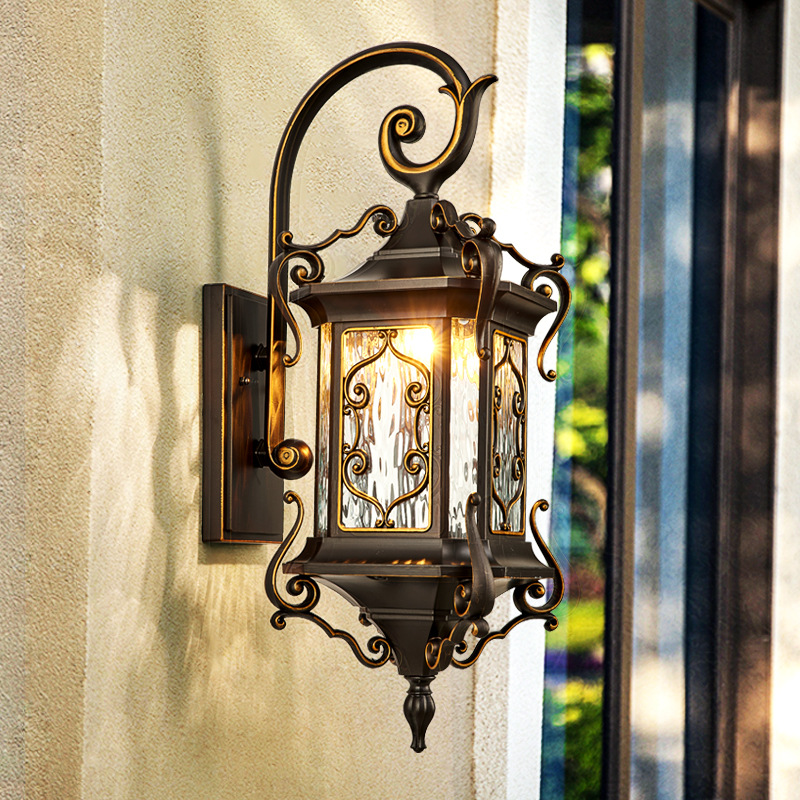 European Style Outdoor Wall Lights Waterproof Garden Lights Garden Villa Entrance Side Lights Super Bright Outdoor Balcony Exterior Wall Lights