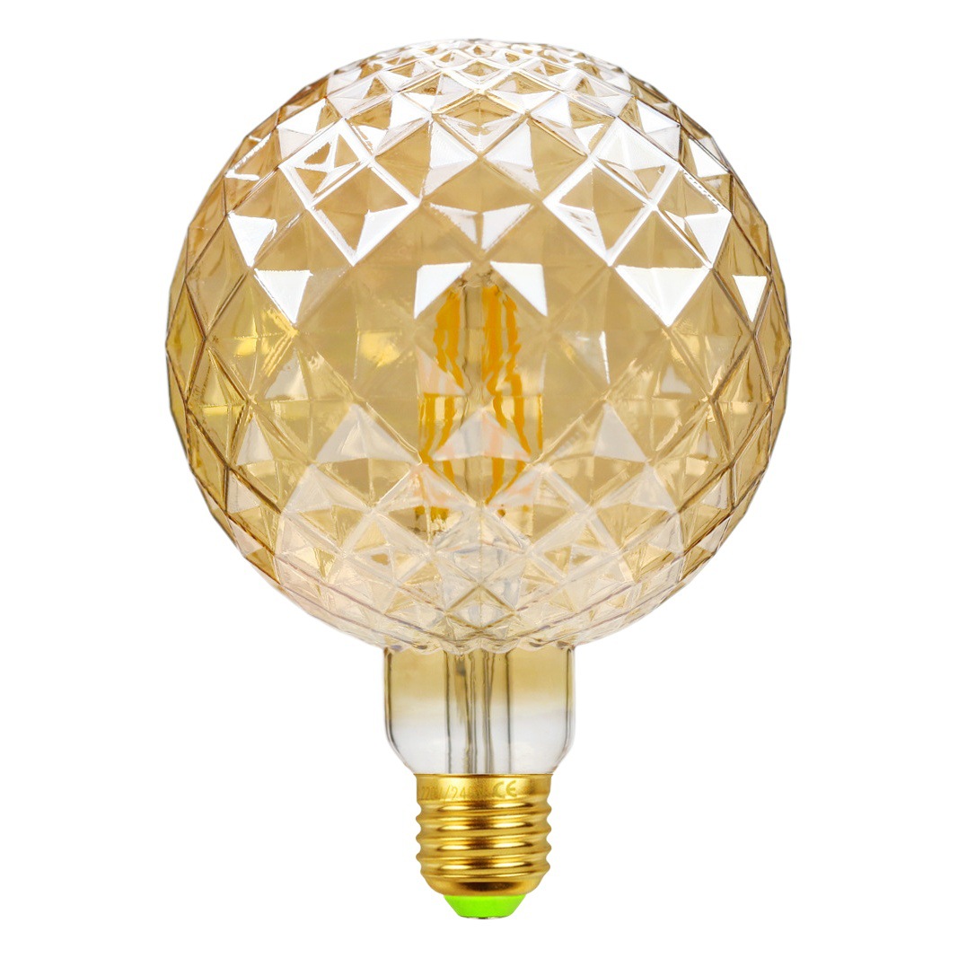 Led Special-Shaped Lamp G125 Pineapple Gold Transparent Home Restaurant Hotel Retro Creative Decorative Large Bulb