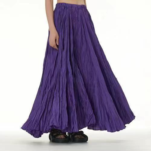 Picture of European and American Simple Crumpled Skirt 2024 Autumn and Winter New Fashion Brand Women's Fashion All-match Oversize Skirt