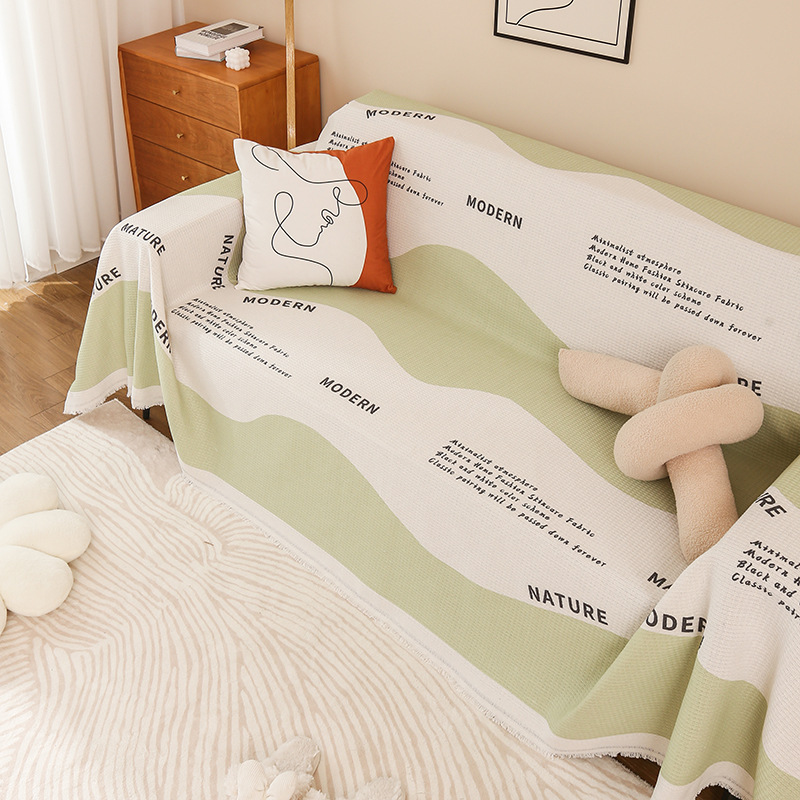 Picture of ins style sofa towel full cover cloth simple sofa cushion blanket all-inclusive universal cover towel four seasons universal sofa cover