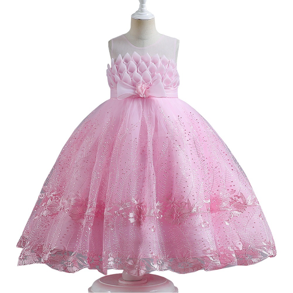 2023 New Girls' Dress Tutu Dress Princess Dress Stylish Flower Girl's Wedding Dress Little Girl's Host Piano Performance Dress