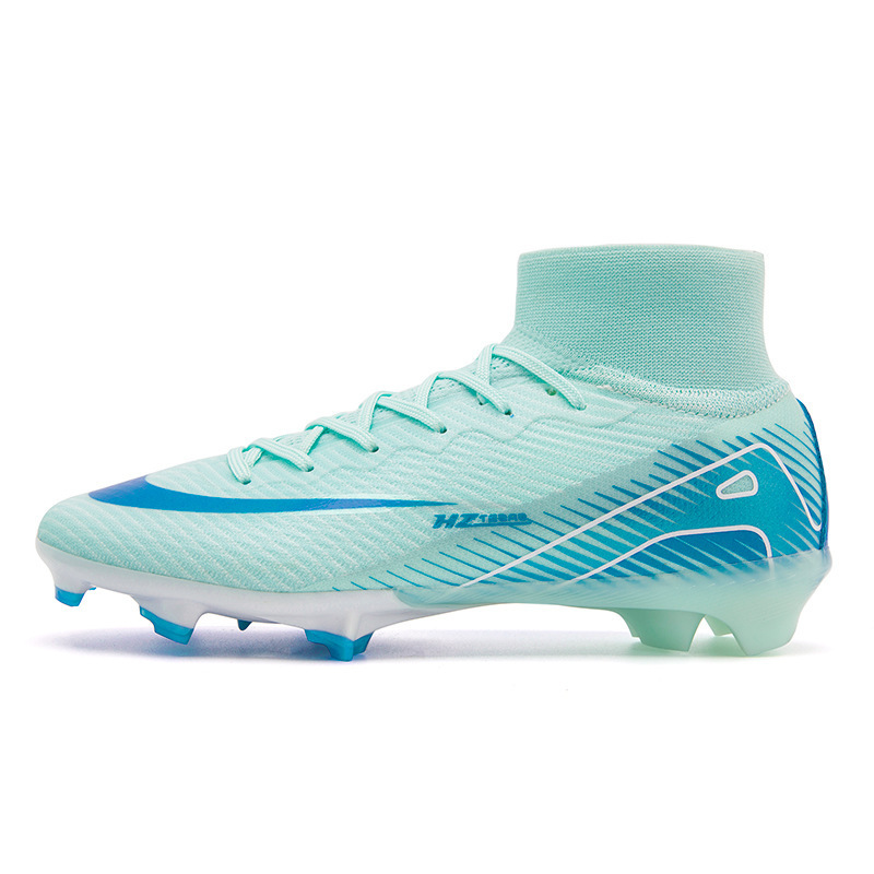 Cross-border high-top football shoes tf broken nail artificial ping AG nail leather foot training shoes for boys and girls children and teenagers