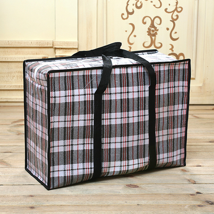 Portable Woven Storage Bag Snakeskin Bag Thickeneded Moisture-Proof and Waterproof Moving Storage Bag Quilt Extra Large Storage Bag