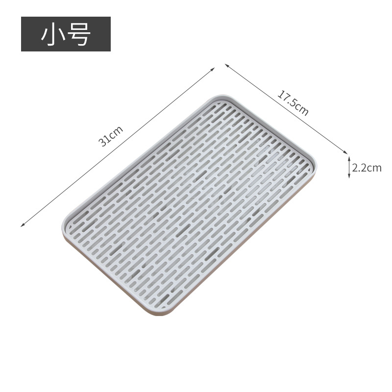 Picture of Creative Household Cup Drain Plate Double-layer Kitchen Fruit Plate Water Filter Tray Living Room Plastic Tea Cup Tea Plate