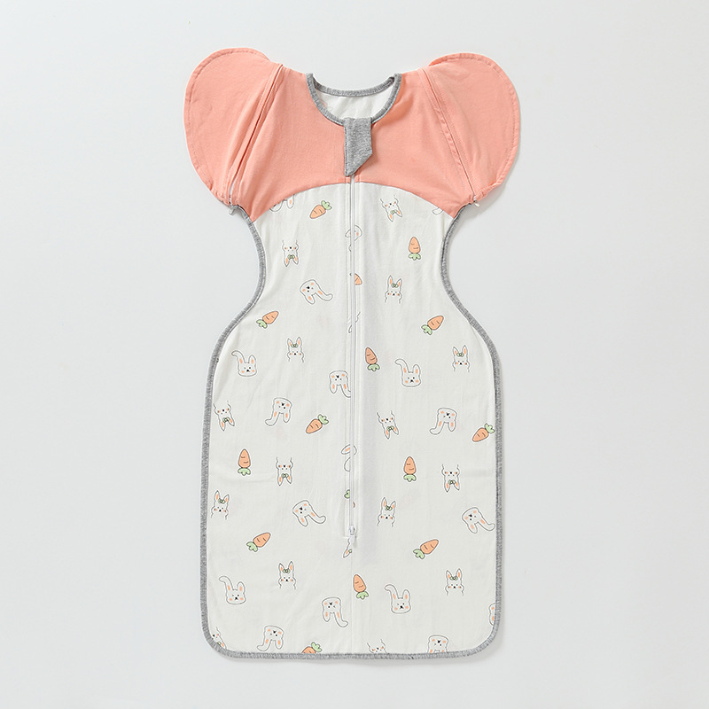 Picture of Baby surrender sleeping bag swaddling spring and autumn pure cotton newborn baby sleeping artifact wrapped by anti-shock anti-kick quilt