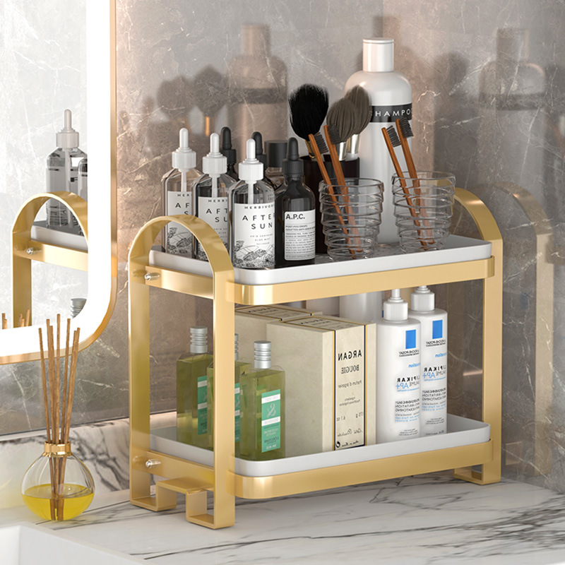 Light Luxury Toilet Storage Rack Toilet Bathroom Washroom Face Washstand Countertop Cosmetic Storage Box Rack
