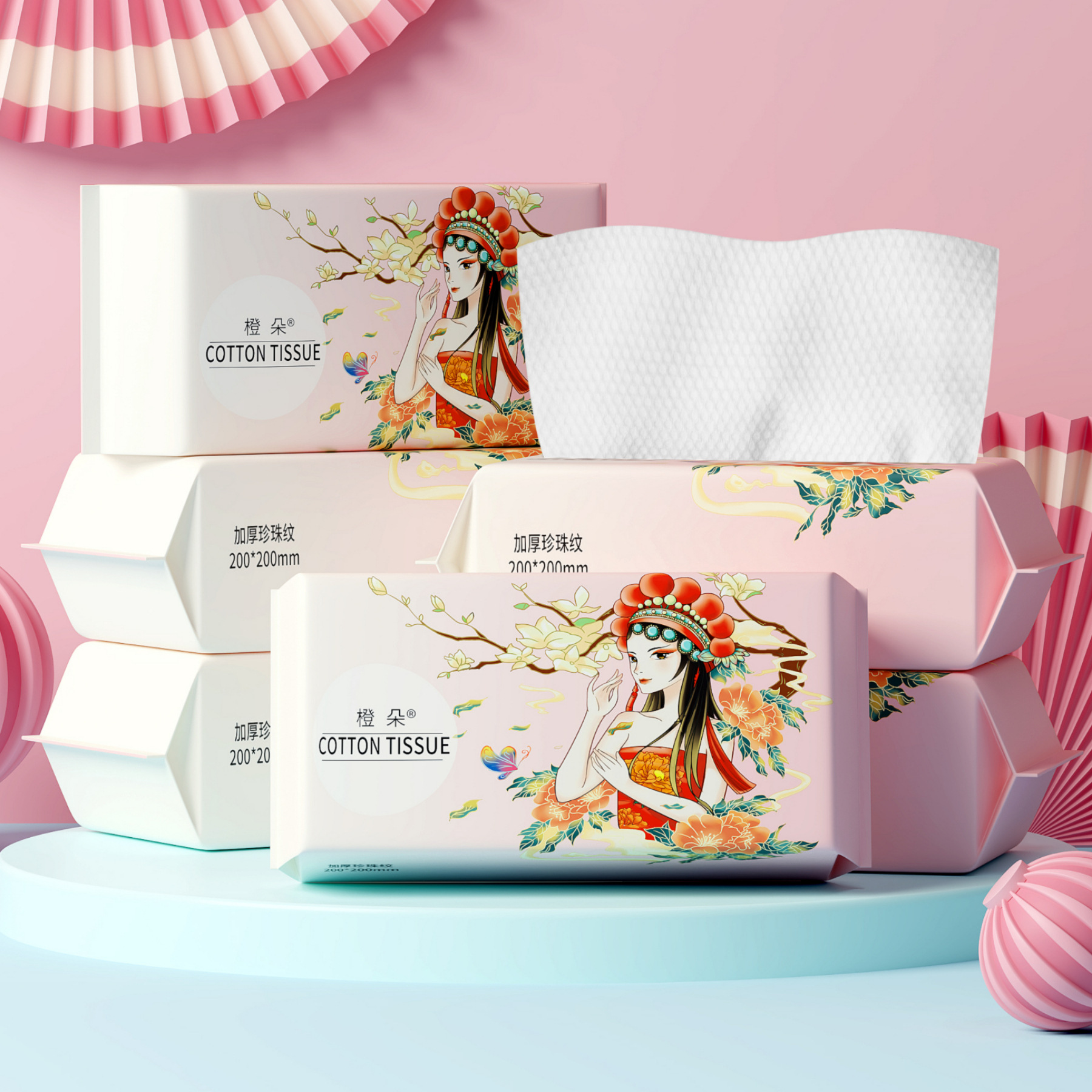 Picture of Wash towel disposable thickened disposable cotton soft face cleansing towel dry and wet dual-use face cleansing towel English packaging wholesale
