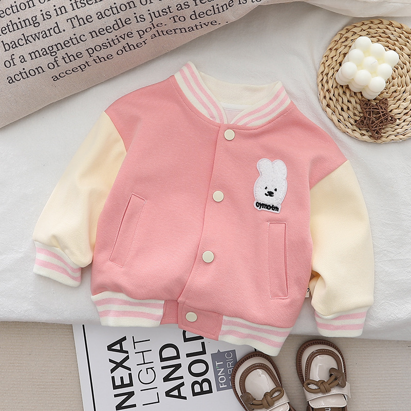 Picture of Girls' Autumn Long Sleeve Coat Trendy New Arrival Baby Boys' Stylish Fashionable Three-Dimensional Rabbit Head Cardigan Long Sleeve Coat