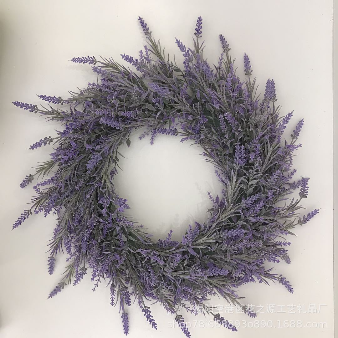Artificial Garland Grass Ring Door Decoration Pendant American Pastoral Lavender Garland Home Wall Decoration Wall Hanging