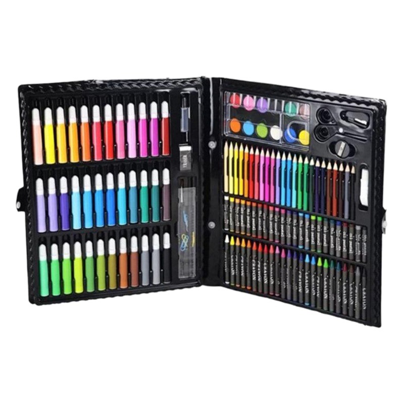 Wholesale 150 Pieces Children Brush Stationery Set Watercolor Crayon Color Pencil Art Supplies Painting Set