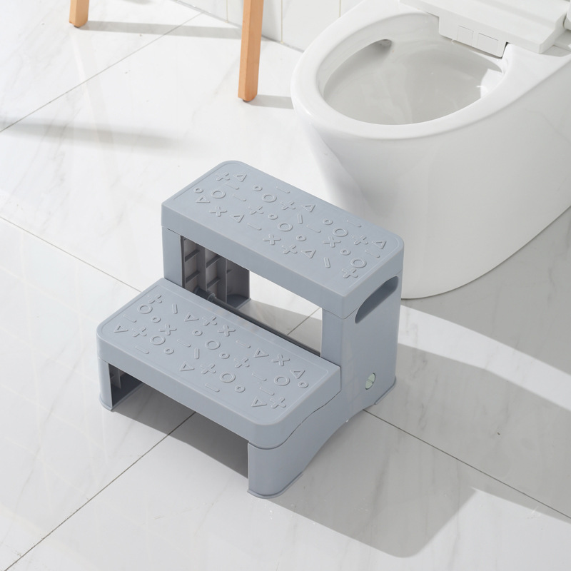 Picture of Double-layer Thickened Children's Foot Stool Baby's Wash Anti-slip Plastic Foot Stool Elevated Step Stool