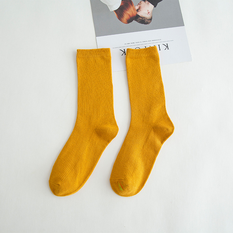 Picture of Spring and summer women's socks solid color dopamine color tube socks Zhuji pile socks ladies candy color socks cotton socks