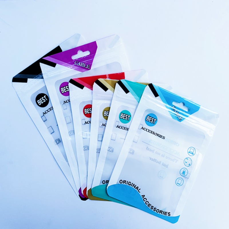 Data line packaging bag USB accessories self-sealing bag mobile phone accessories plastic bag color sealing bag