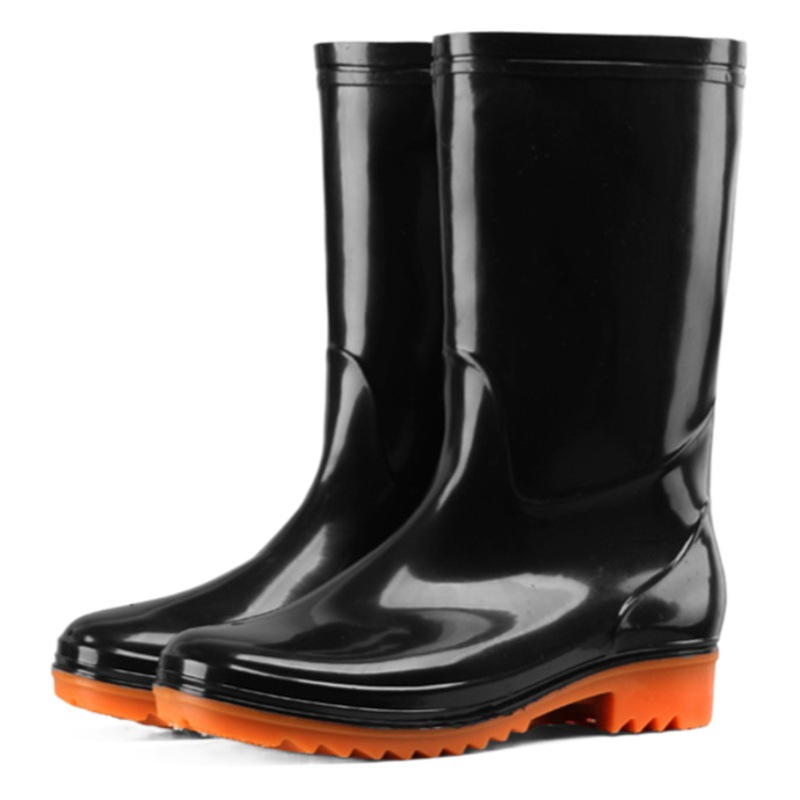 Midi Rain Boots Men's Oxford Bottom Rain Boots Camouflage Anti-slip Rubber Shoes Labor Protection Shoes Men's Water Boots Overlay Foot Waterproof Shoes Men's Boots