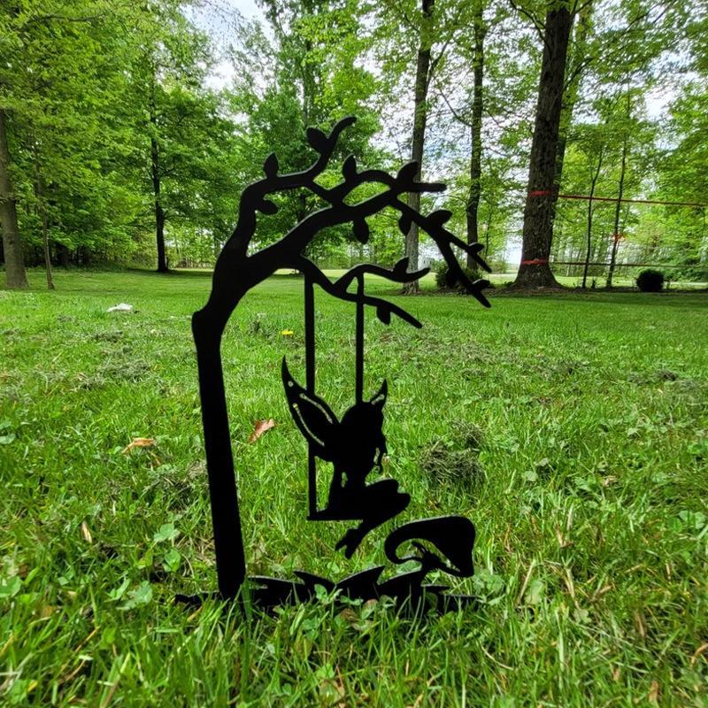 Picture of Cross-border new elf pendant decoration flower fairy garden sculpture fairy garden metal iron crafts