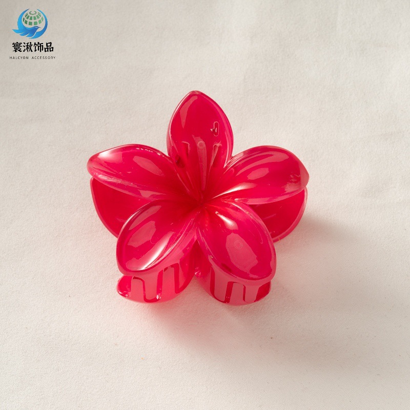Picture of Cross-border egg flower clip large high-grade gradient Flower hairpin back head updo ponytail shark clip headdress