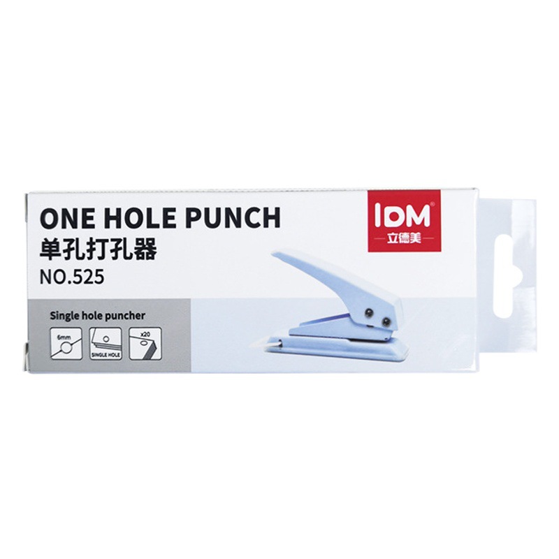 Macaron color loose-leaf single hole punch manual diy student a4 paper punch 6mm round hole binding punch