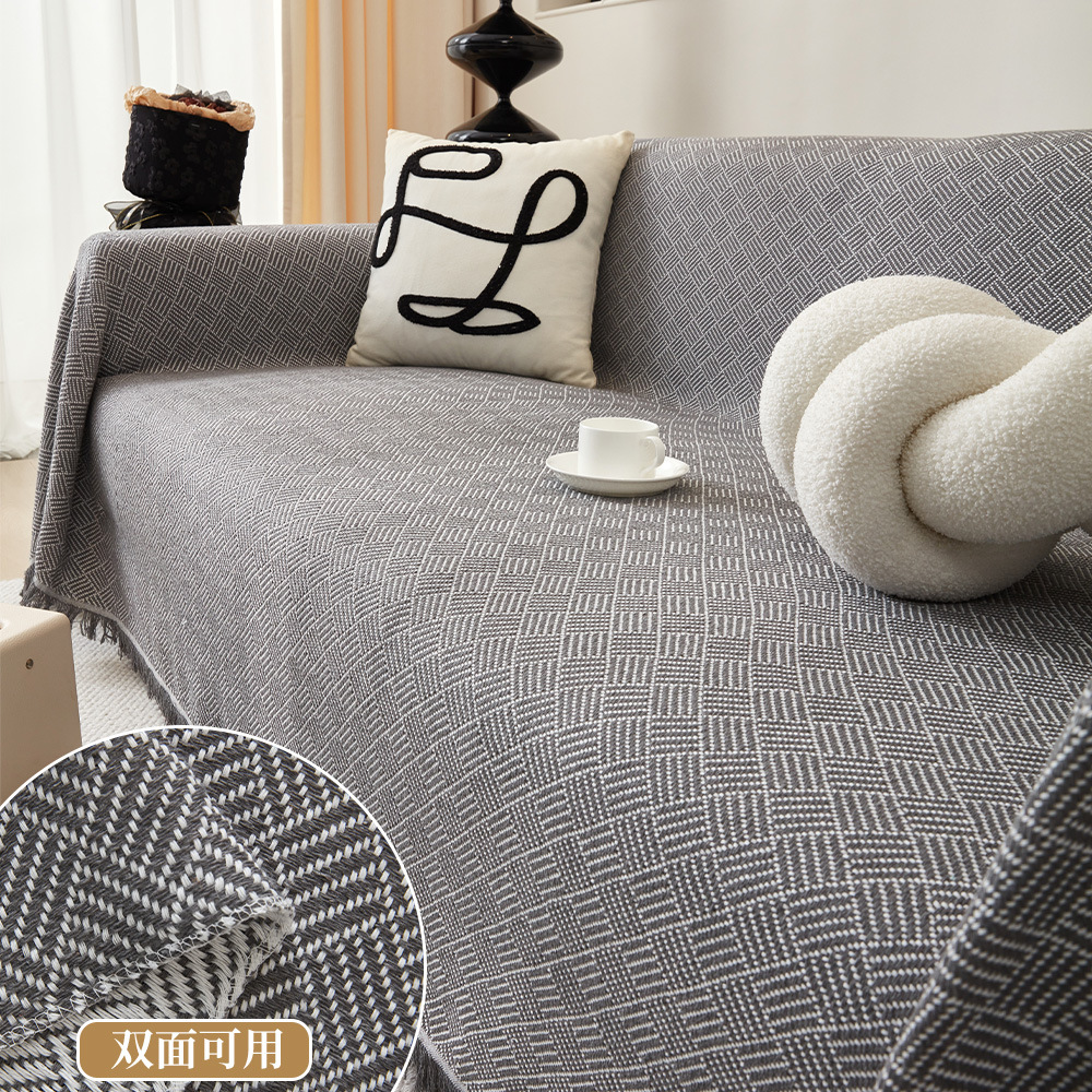 Picture of Nordic Ins Style Sofa Towel Full-cover Cloth One-piece Sofa Cushion Camping Blanket Full-cover Universal Cover Towel Sofa Cover
