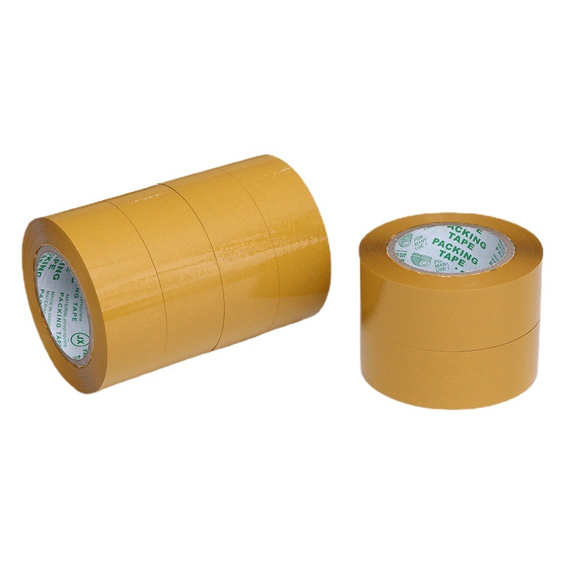 Beige Thickeneded Tape Whole Box Wholesale High Viscosity E-Commerce Express Packaging and Sealing Large Roll Sealing Tape