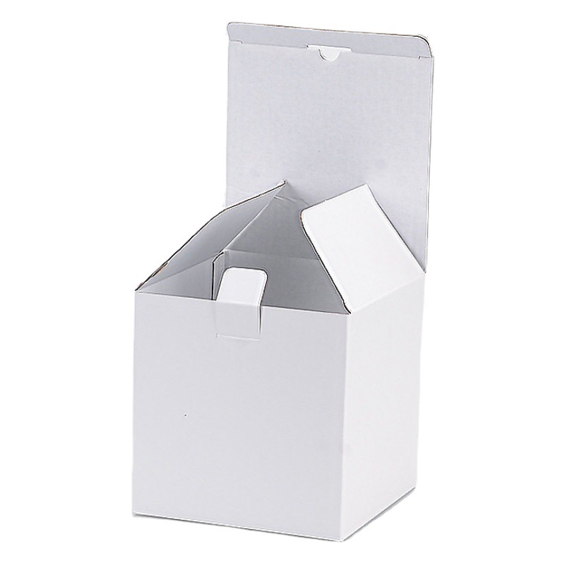 Small Paper Box White Three-Layer Corrugated Strip Paper Box Mobile Phone Foldableing Thermos Cup Square Packaging Box