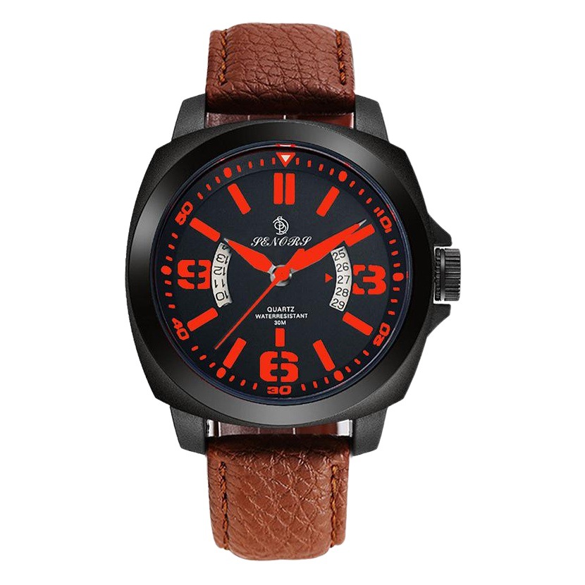Cross-border Special for Sainas 002 Three-pin Calendar Quartz Watch Waterproof Real Belt Men's Casual Watch