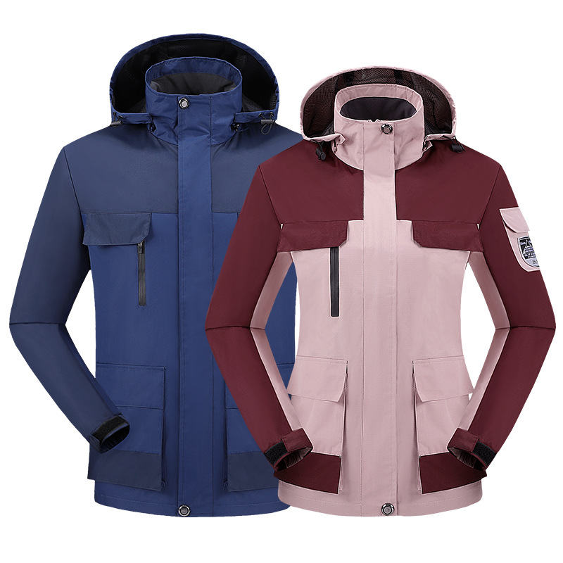 Picture of Amazon Couple Jacket Outdoor Large Size Hooded Windproof Waterproof Mountaineering Fishing Cargo Jacket for Men and Women