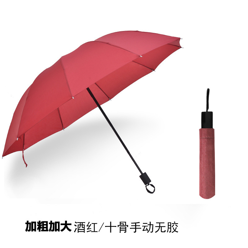 Picture of Umbrella Extra Large Umbrella Large Folding Solid Umbrella Women's Dual-Use Sunscreen Umbrella Sun Umbrella Advertising Umbrella