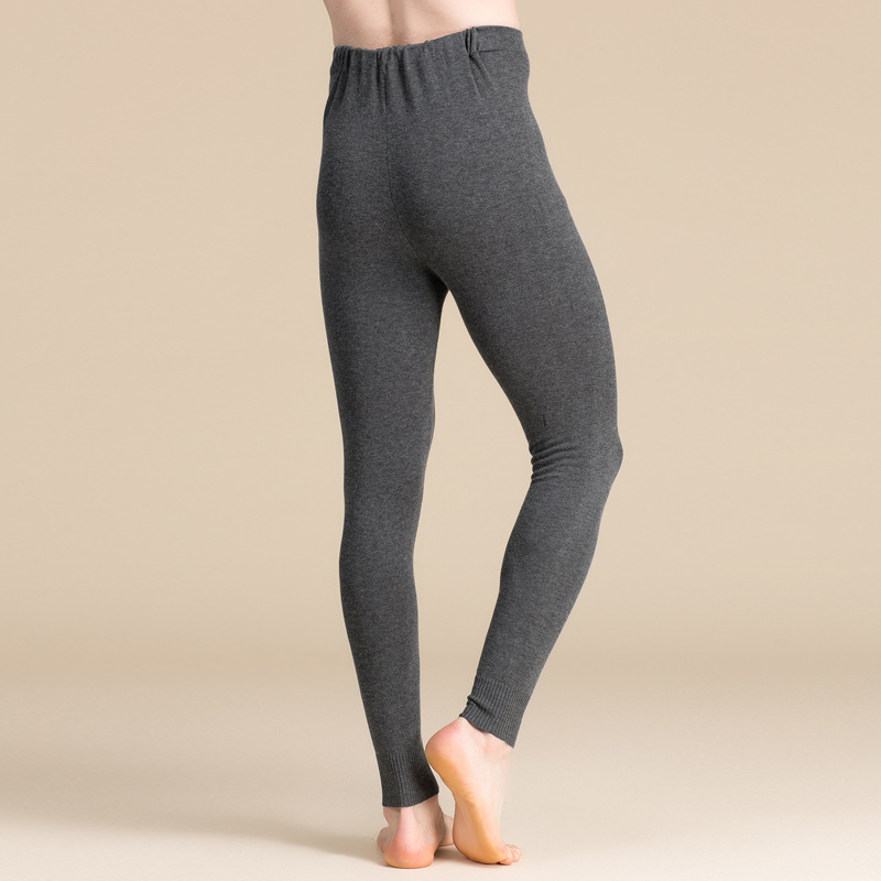 Picture of Huaye Autumn and Winter Men's Silk Cashmere Pants Thickened Warm Slim Mid-Waist Leggings Mulberry Silk Autumn Pants Cotton Wool Pants