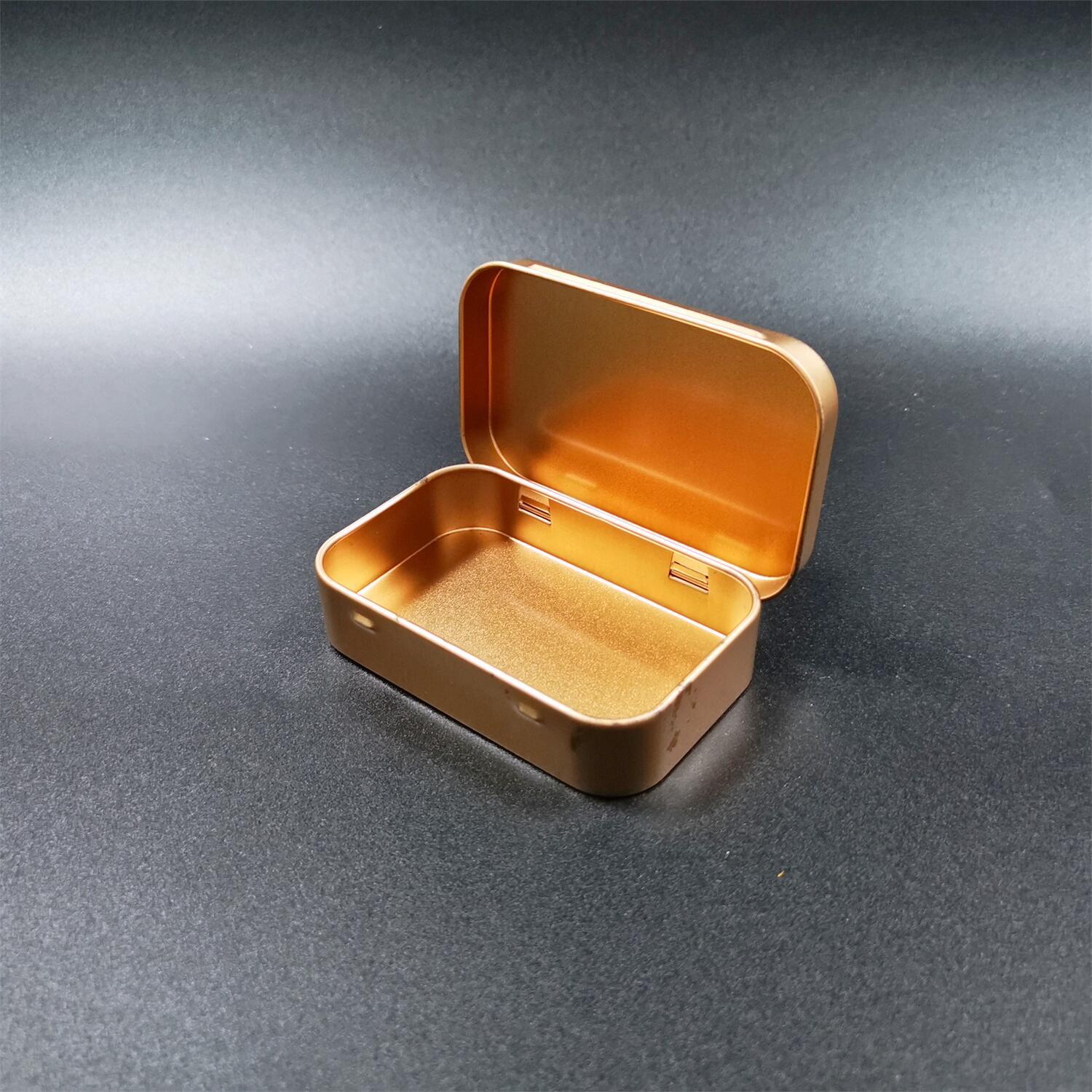 Picture of Square Iron Box Packaging in stock Silver White Push-pull Flip Instagram Small Iron Box with Window Opening Tinplate Box Iron Box