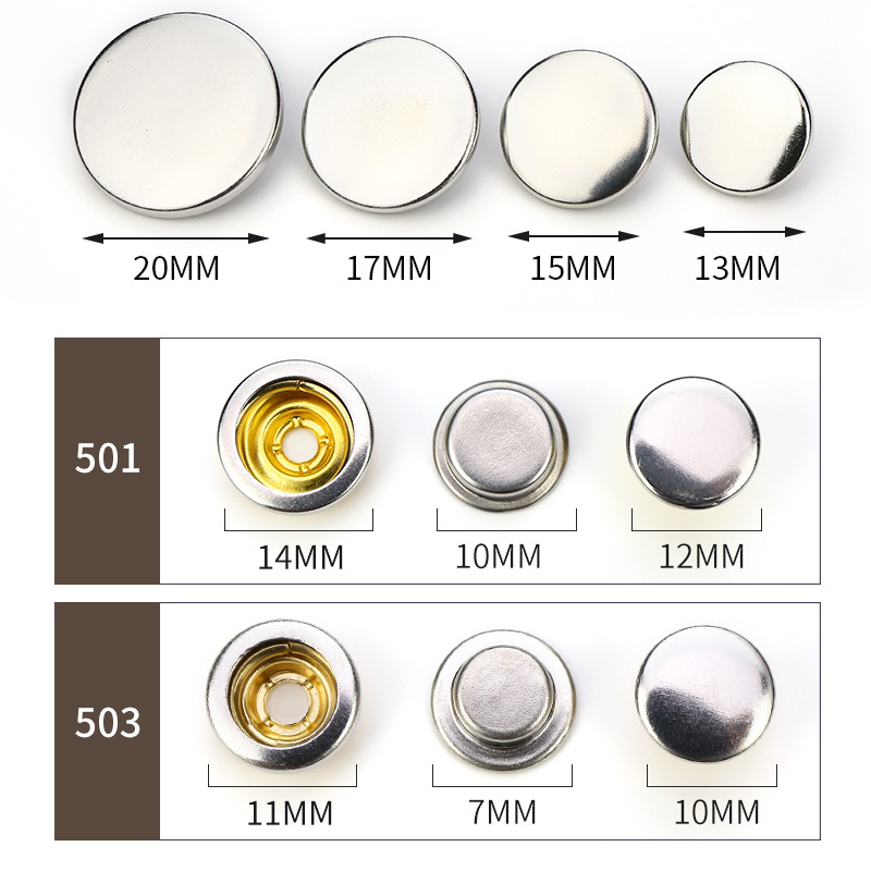 Picture of Cida button metal snap button wholesale 501#503# down jacket decorative button coat button hidden button spot